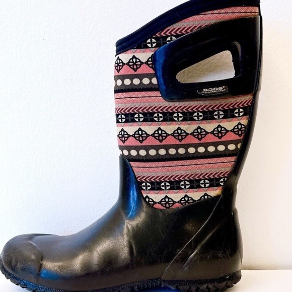 Bogs North Hampton Black Youth Rain Boots - Picture 2 of 7